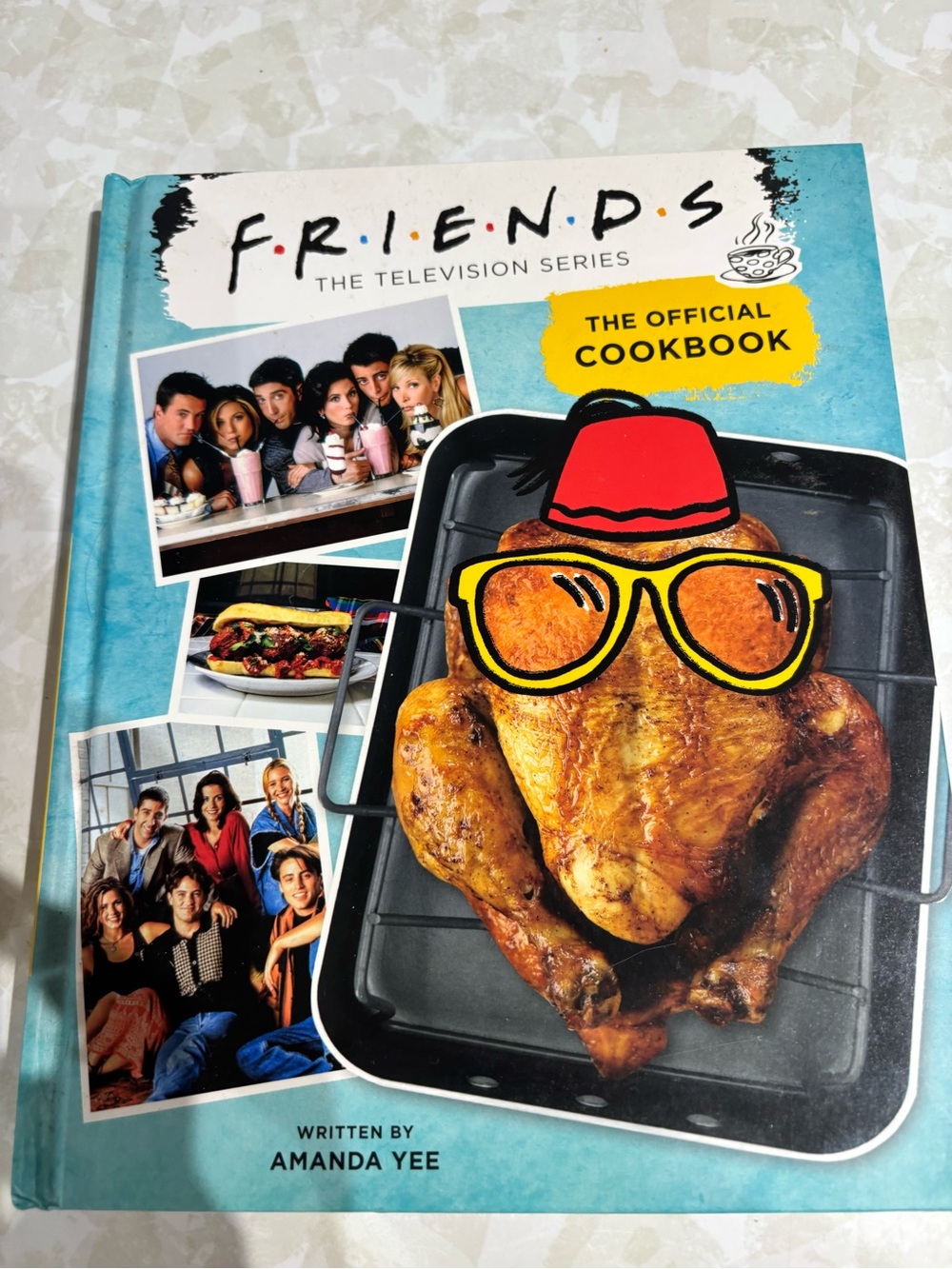 FRIENDS The Official Cookbook – Aqua Blue Cover with Yellow Accent